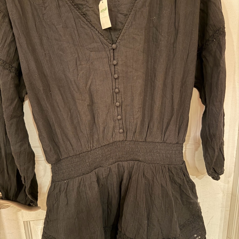 Aerie Black V-Neck dress - Picture 4 of 5